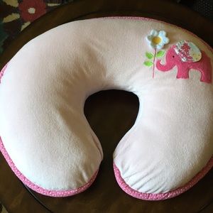 Boppy pillow with washable pink cover